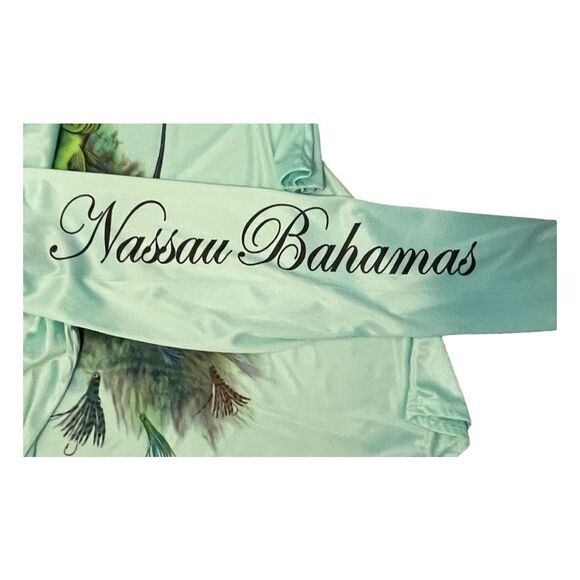 Spicy Tuna Nassau Bahamas Turquoise Fishing Coastal Outfitters Surf Tee XL - Picture 4 of 6